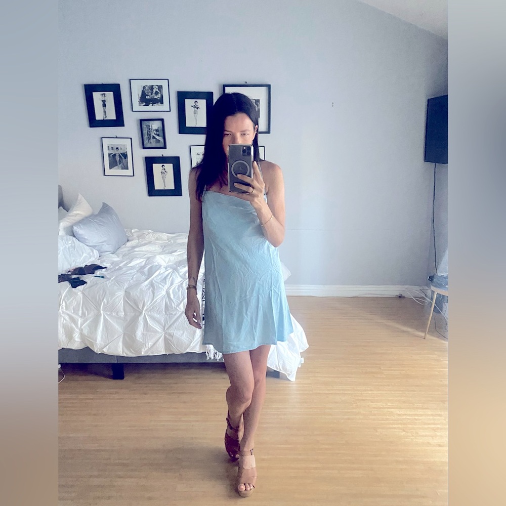 Bella Dahl dress, size small, light blue, brand new with tags.